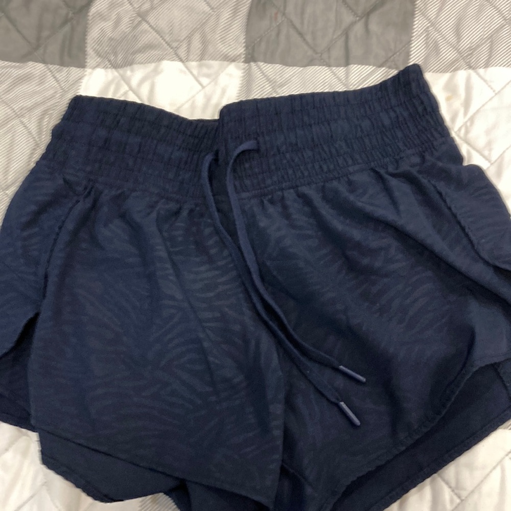 Navy running shorts